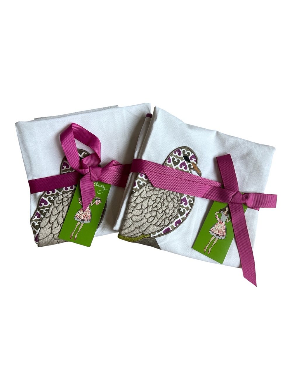 Set of 2 Vera Bradley Birdie Tea Towels Portobello Road NWT